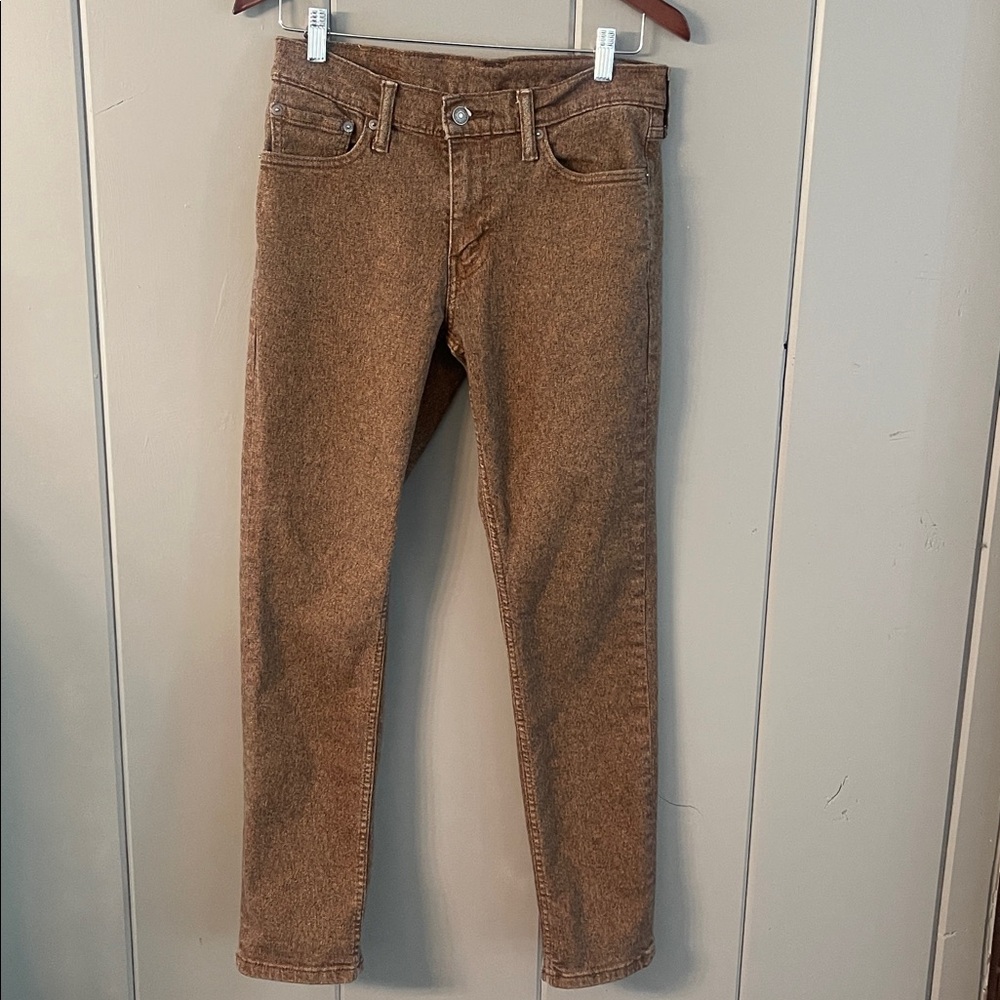 Levi’s Mens Jean #511  Brown Sz 30 White Tab Slim Fit Preppy Skater Grunge Stree